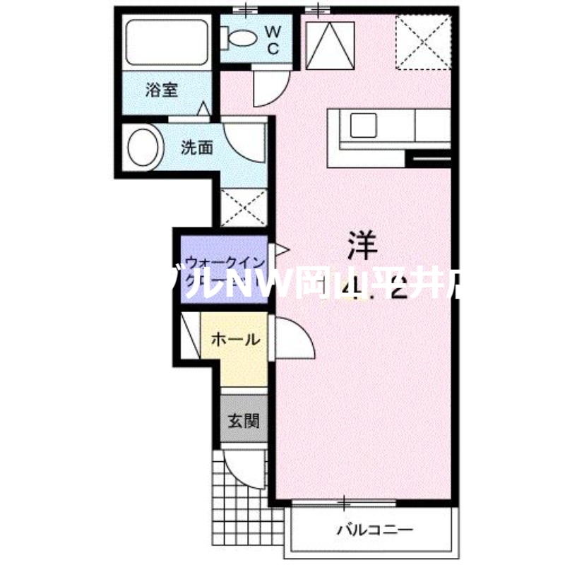 瀬戸内市長船町土師のアパートの間取り