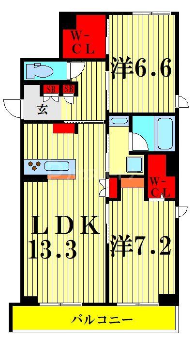 ラ　カルマティーの間取り