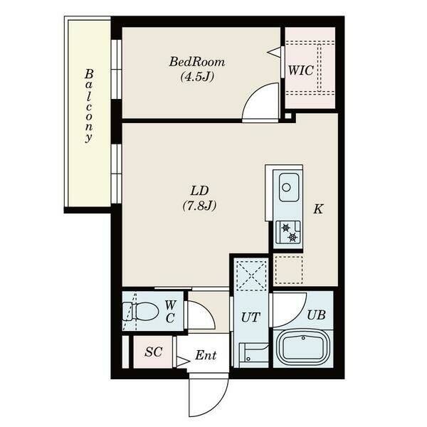 S-RESIDENCE東札幌azureの間取り