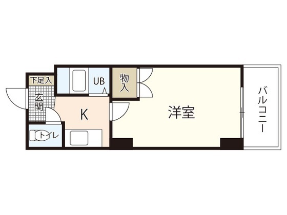 広島市中区東白島町のマンションの間取り