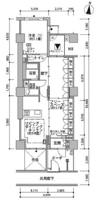 東雲キャナルコートＣＯＤＡＮ２１号棟の間取り