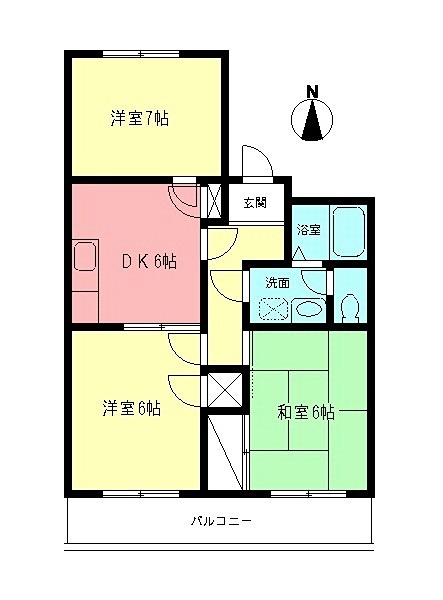 サニーヒル石名坂の間取り