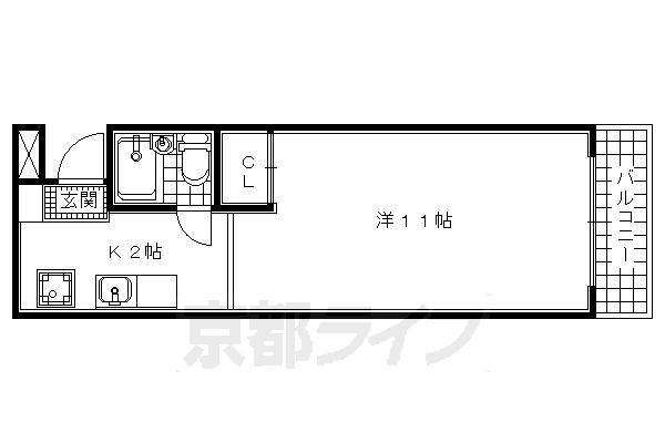 城陽市枇杷庄のマンションの間取り