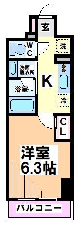 渋谷区幡ヶ谷のマンションの間取り