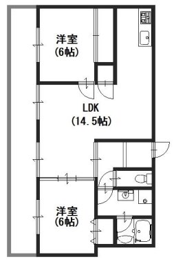 姫路市坊主町のマンションの間取り