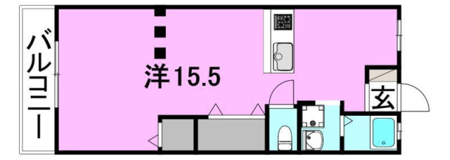 松山市小坂のアパートの間取り