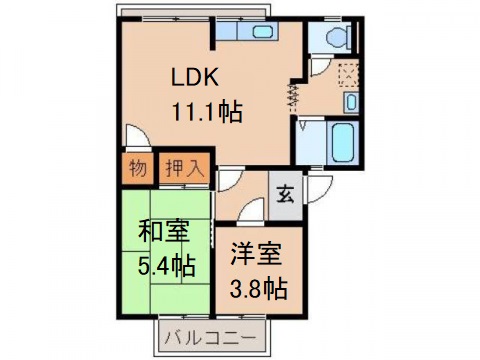 グリーンハイツしあわせの間取り