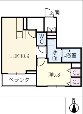 シャーメゾン栄町の間取り