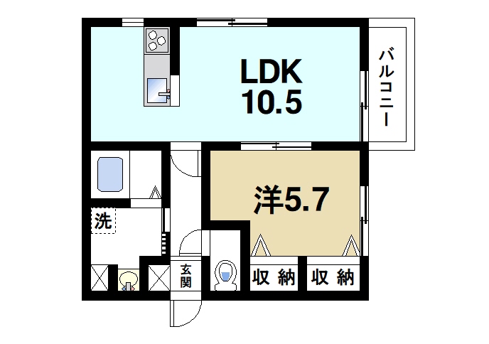 天理市豊井町のマンションの間取り