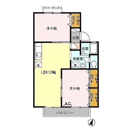 サクセス石川Ｄの間取り