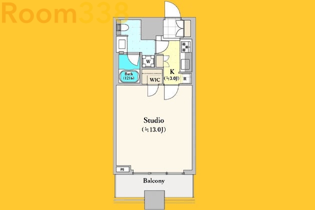 【新宿区西新宿のマンションの間取り】