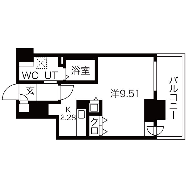 札幌市中央区北四条東のマンションの間取り