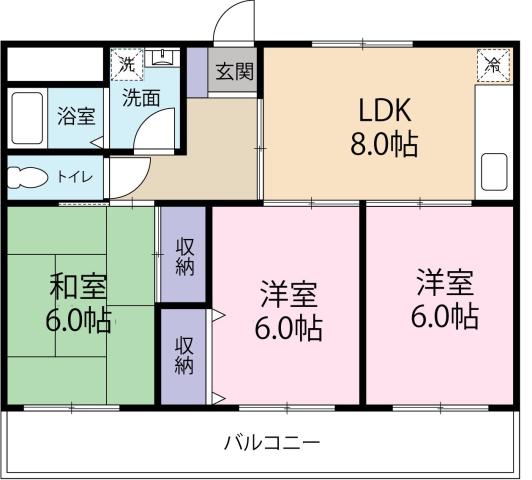 ヴィラ・アンソレイエ藍住の間取り