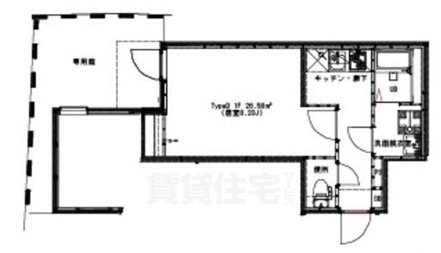 京都市上京区元本満寺町のマンションの間取り