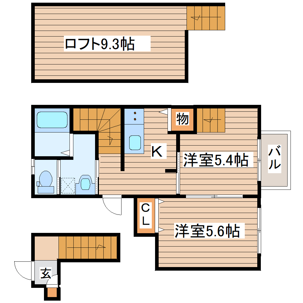 LibraCourt南小泉の間取り