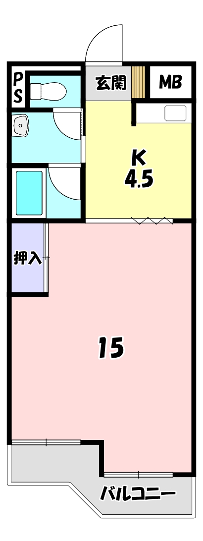 春日居ライフピアマンションの間取り