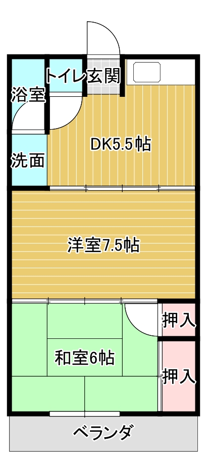 甲根ハイツの間取り