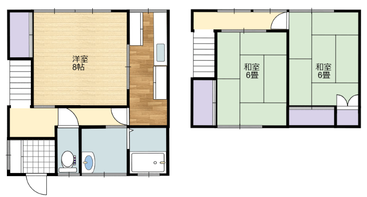 【地葉貸家の間取り】