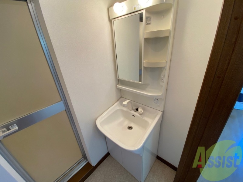 洗面設備　シャンプードレッサー。身支度はここでばっちりですね。