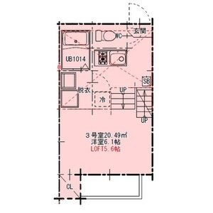 【名古屋市守山区小幡常燈のアパートの間取り】