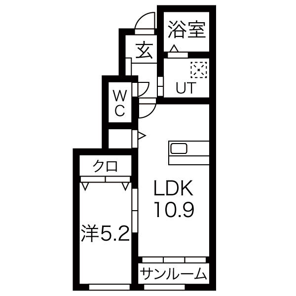 サニーポムB棟の間取り