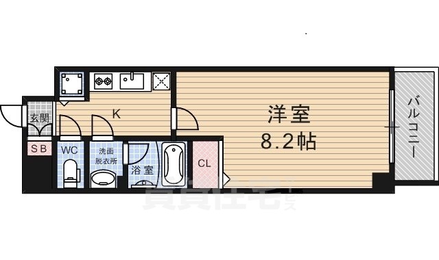 アスヴェル京都二条駅前2の間取り