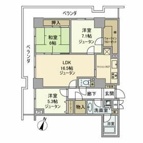 【さいたま市中央区上落合のマンションの間取り】