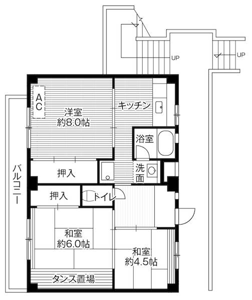 ビレッジハウス大谷3号棟の間取り