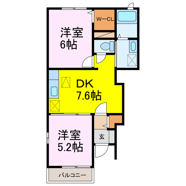 猿島郡境町大字長井戸のアパートの間取り