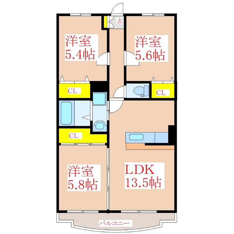 エミネンス広瀬の間取り