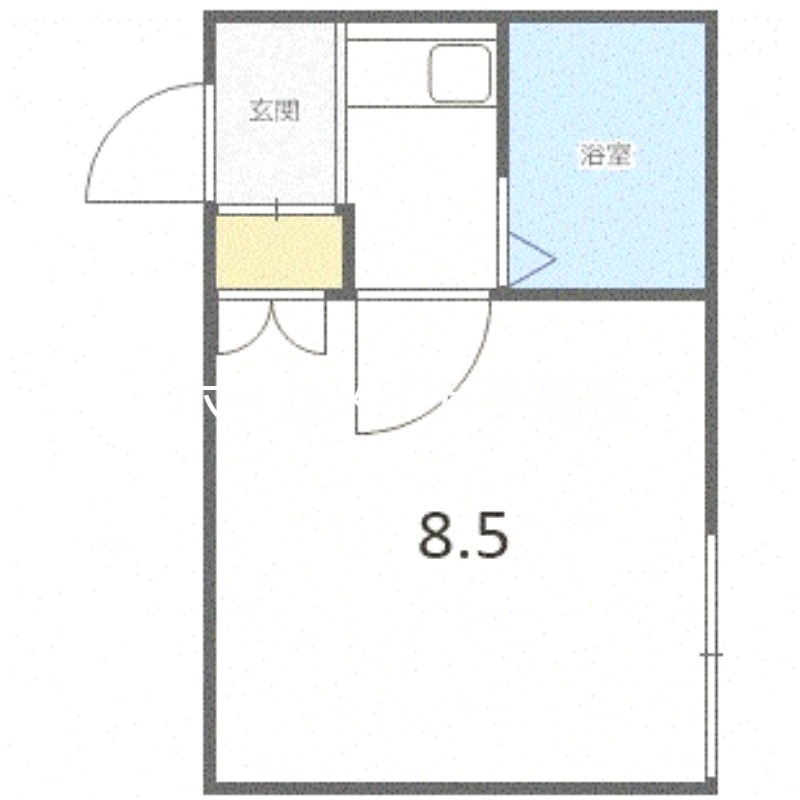 札幌市手稲区前田八条のアパートの間取り