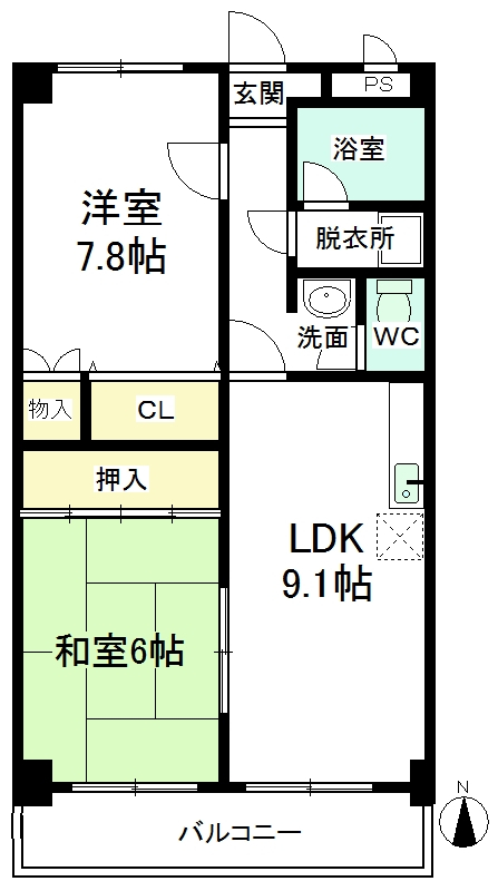 グリーンシティ落合の間取り