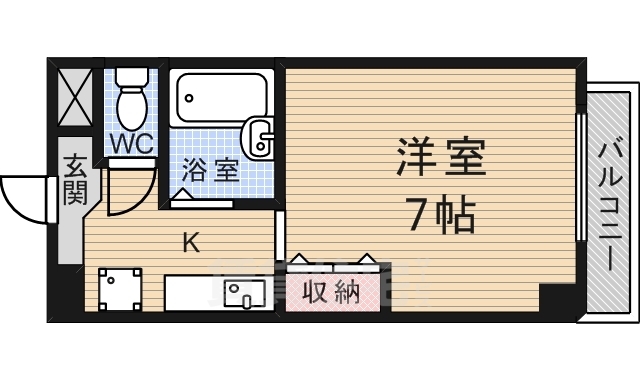 京都市伏見区深草西浦町１丁目のマンションの間取り