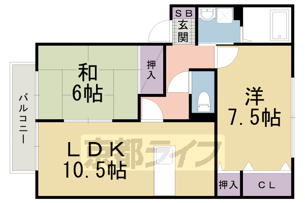 【ウィンディアコリーヌ　Ｅ棟の間取り】