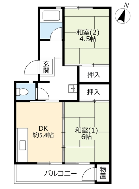 ＵＲ花山東の間取り