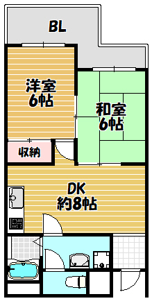 グラシア南津の辺の間取り