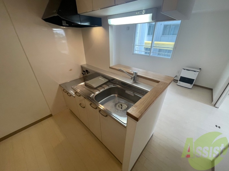 キッチン　調理スペースも確保してありますね。お料理が楽しくなりそう。