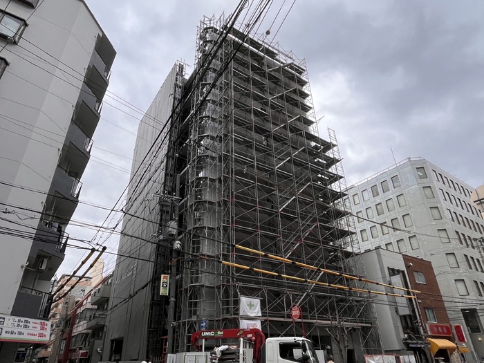 建物外観　建築中