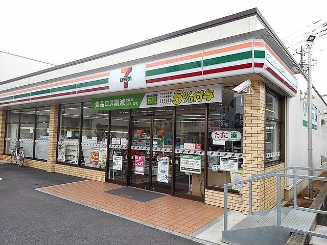 コンビニ　セブンイレブン越谷宮本店（コンビニ）まで500m