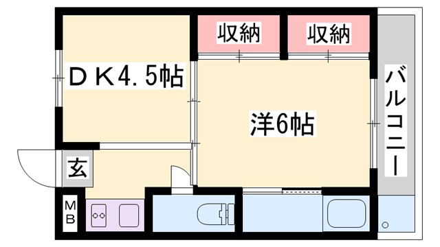 ビレッジハウス西夢前第二の間取り写真