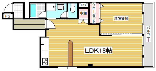 マンション辻田の間取り写真