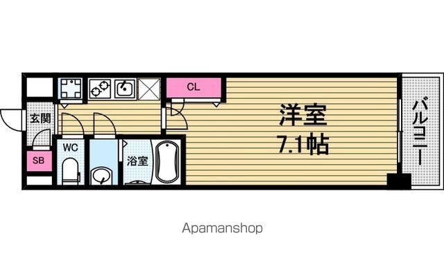 プランドール北浜の間取り写真
