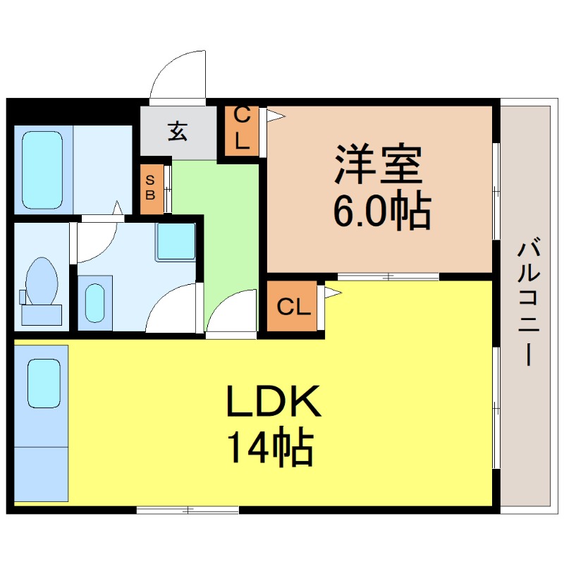 ＪＲ中央本線 鶴舞駅 徒歩3分 10階建 築54年の間取り写真