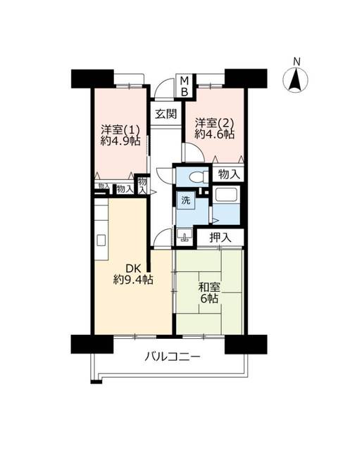 URシティコート曽根東町第2の間取り写真