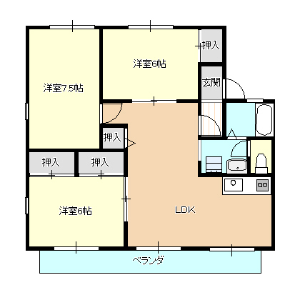 サンビレッジ2番館の間取り