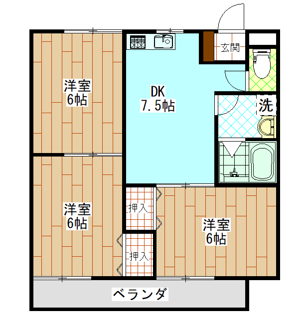 マンションフジの間取り