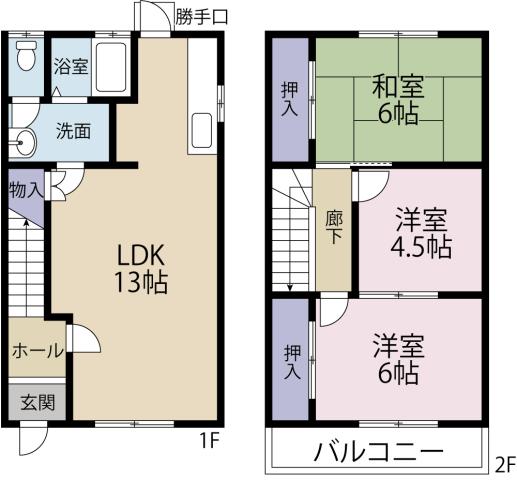 メゾネット井川の間取り