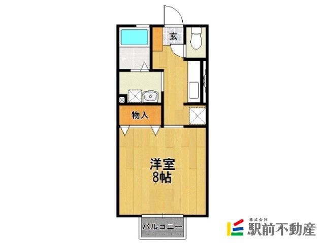 鳥栖市蔵上のアパートの間取り