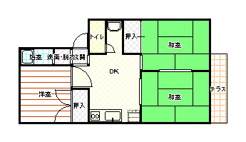 サンハイツ別府の間取り