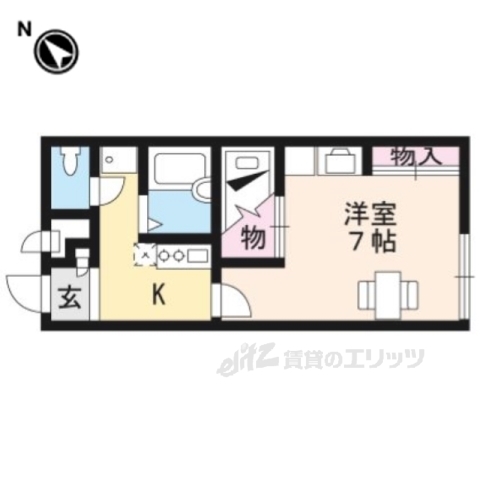 東近江市札の辻のアパートの間取り